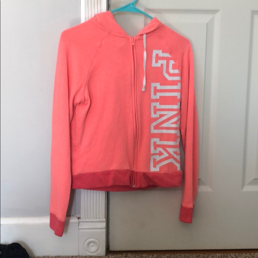 pink coral zip up